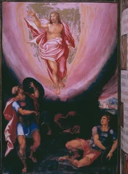 Resurrection, from a facsimile of the Breviary of King Philip II of Spain